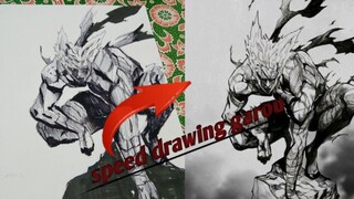 speed drawing garou manga | ONE PUNCH MAN