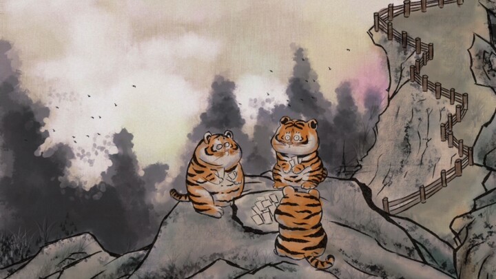 With the family in decline, my grandfather finally brought out the ancestral painting “Watching Tige