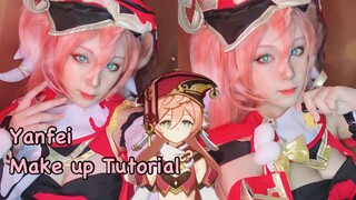 Yanfei Genshin impact Cosplay ( Make up Tutorial ) + 1 Cosplay hack