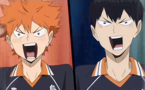 Some super funny clips of volleyball boys ψ(｀∇´)ψ Hinata Kageyama fights are not uncommon. Surprisin