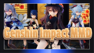 [Genshin Impact/MMD] Hu Tao&Ganyu&Keqing&Xiangling