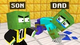 Monster School: Bad Baby Zombie and Poor Dad - Sad Story  | Minecraft Animation