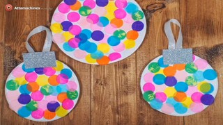 Paper Plate Christmas Baubles