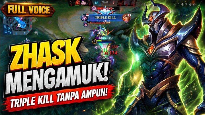 ZHASK MENGAMUK! 🔥 TRIPLE KILL TANPA AMPUN | MLBB
