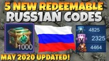NEW REDEEMABLE RUSS1ÀN CODES! (MAY 2020) | FREE GIFT CHEST AND SKINS | MLBB