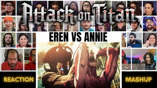 Eren vs Annie (Female Titan) Reaction Mashup | Attack on Titans Anime Reactions