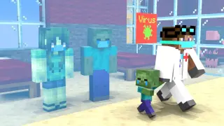 Monster School : Baby Zombie is Not Infected By Virus - Sad Story - Minecraft Animation