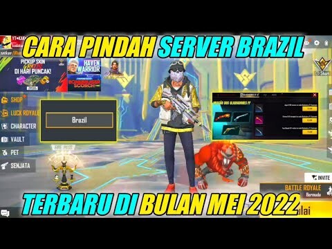 CARA PINDAH/MASUK SERVER LUAR NEGERI FF BRAZIL TERBARU 2022 100% WORK GANTI SERVER