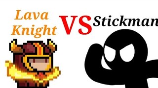 Lava Knight VS Stickman short animation, animation vs soul knight (AVSK)