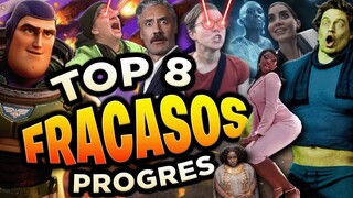 🌈 TOP: Los 8 FRACASOS PROGRES más RIDÍCULOS del 2022 🤣 She Hulk Disney Pinocho Lightyear Ms Marvel
