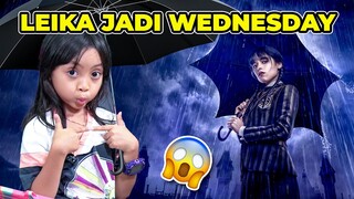 LEIKA 24 JAM JADI WEDNESDAY 😍🥰 LEIKA MERASA JADI WEDNESDAY ADDAMS BENERAN [ROBLOX INDONESIA]
