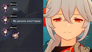 Just Kazuha gliding from Dragonspine straight to Mona's House