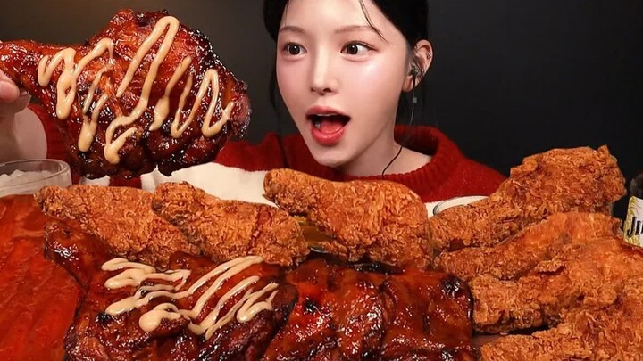 【Boki Chinese Subs】Huge Jamaican-Style Roasted Chicken Thighs: Crispy Skin, Tender Inside!