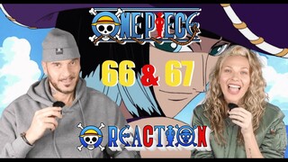ONE PIECE REACTION Ep. 66/67 | Luffy & Zoro / MISS ALL SUNDAY? | Couples first time watching!