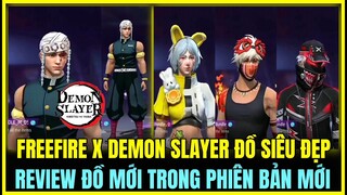 (Free Fire) REVIEW ĐỒ SỰ KIỆN FREE FIRE X DEMON SLAYER GÓI ĐỒ SIÊU ĐẸP, HÉ LỘ GÓI ĐỒ MỚI TRONG OB41