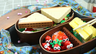 Lego Picnic Lunch Box - เลโก้ในชีวิตจริง / การทำอาหารสต็อปโมชั่น
