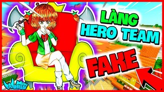 NOOB KAMUI BIẾN THÀNH NỮ HOÀNG LÀNG HERO TEAM FAKE TRONG MINI WORLD | THĂM QUAN LÀNG HERO TEAM