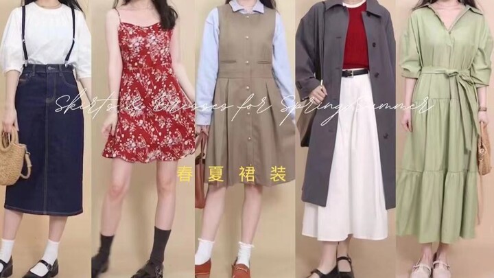 【ฤดูใบไม้ผลิ-ร้อนในชายกระโปรง】ในตู้เสื้อผ้าดูเหมือนจะขาดกระโปรงตัวโปรดเสมอ｜ใส่ได้หลายสไตล์｜รวมกระโปร