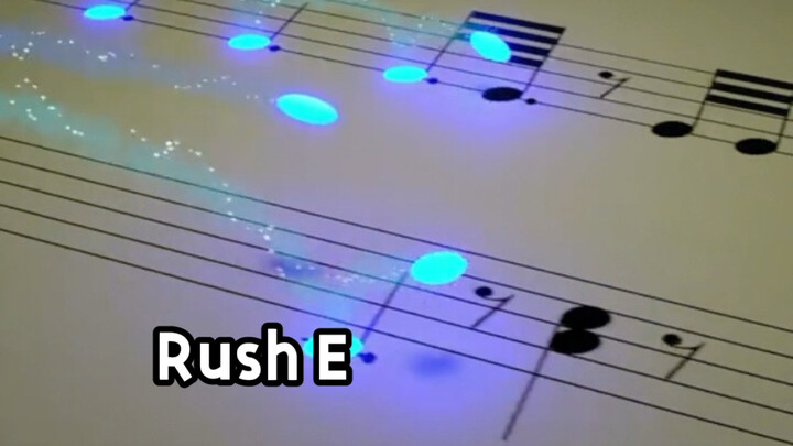 Piano piece “Rush E” — musical marbles piano performance by Rushe