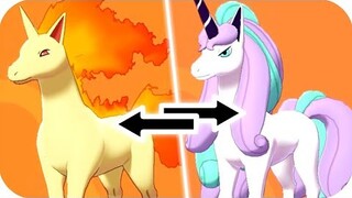 Pokémon Sword & Shield - All Galarian Forms Motion Comparison (Side by Side)
