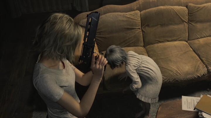 In case you didn’t know, how cute is it when Emily can’t see and slowly sits down on the sofa?