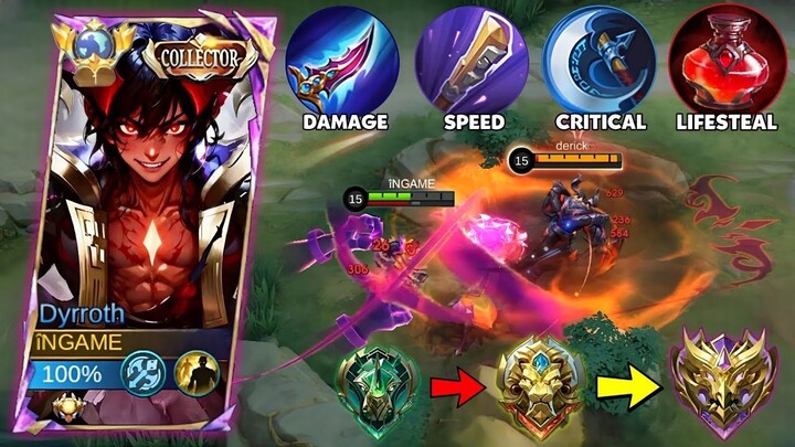 DYRROTH BEST GUIDE TO RANK UP FASTER IN 2024! (ONE HIT TRICKS) 100% RECOMMENDED