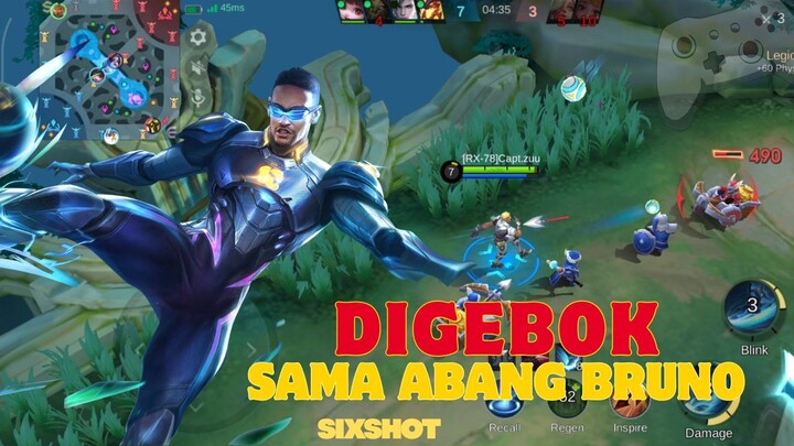 SAKIT BANGET DI GEBOK PAKAI BOLA SAMA ABANG BRUNO - MLBB