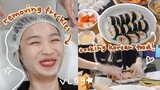 removing my freckles + cooking korean food at home!!! 😋 / VLOG