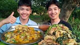 แกงหน่อไม้ นํ้าพริกกะปิ ผักทอดผักต้ม อาหารเรียบง่ายที่อร่อยสุดๆ