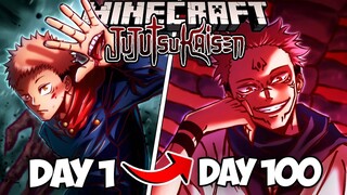 I Survived Minecraft Jujutsu Kaisen for 100 Days As Itadori... This Is What Happened