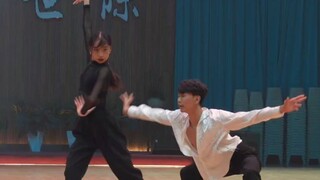 帅就完了，属于国标生的表演时刻#淮南世际艺术学校#丁健民李栩瑶#拉丁舞