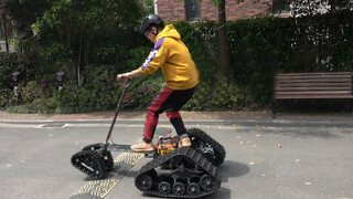 Self-made Track Scooter. How Cool Can It Be?