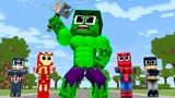 Monster School : Baby Hulk Have Power Hammer Help Everyone - Sad Story - Minecraft Animation