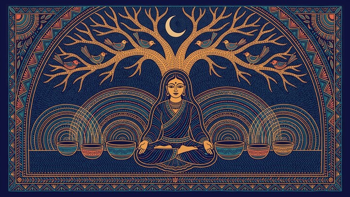 1 Hour Singing Bowl Sound Bath · 196 Hz + 294 Hz + 392 Hz · The Quiet Sitter · No Talking