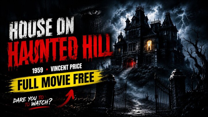 House on Haunted Hill (1959) FULL MOVIE | Vincent Price Classic Horror | Public Domain