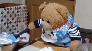 【小熊kuma】熊熊我呀 做奶油水果三明治给你吃哦