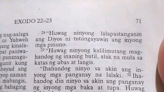 Pang Araw Araw na Talata.               Exodus 22:29-31