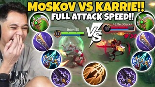 MOSKOV Full Attack Speed VS KARRIE Full Attack Speed!! Siapa Yang MENANG? - Mobile Legends