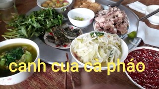 Ẩm thực Biển làm.canh cua cà pháo.tiết canh vịt.món ăn giải nhiệt những ngày nắng nóng