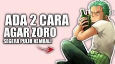 ada 2 cara agar Zoro cepat pulih kembali