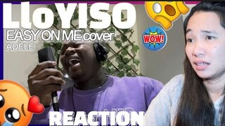 HE OKAY!!? FIRST TIME WATCHING EASY ON ME ADELE LLOYISO COVER