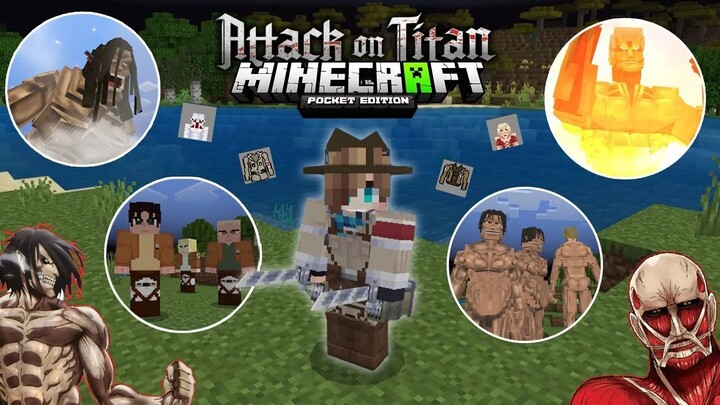รีวิวแอดออน "ผ่าพิภพไททันสุดเจ๋ง" ใน Minecraft มือถือ?🔥 (Attack On Titan) | Minecraft Addon