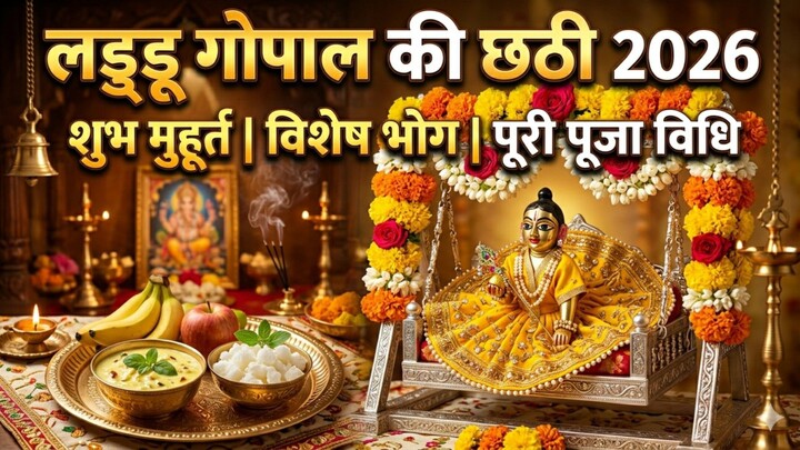 Ladoo Gopal Ki Chhathi 2026 | рд▓рдбреНрдбреВ рдЧреЛрдкрд╛рд▓ рдХреА рдЫрдареА рдХрдм рд╣реИ? рд╢реБрдн рдореБрд╣реВрд░реНрдд рд╡ рдкреВрдЬрд╛ рд╡рд┐рдзрд┐ |
