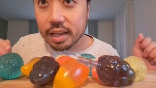 ASMR Jelly Fruit Smash - Eating Sounds