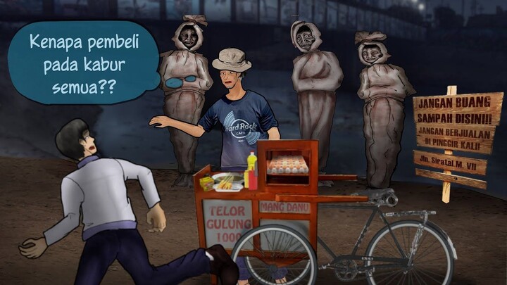 Misteri Pocong Pinggir Kali - Suka nenggelamin pedagang kecil #HORORMISTERI