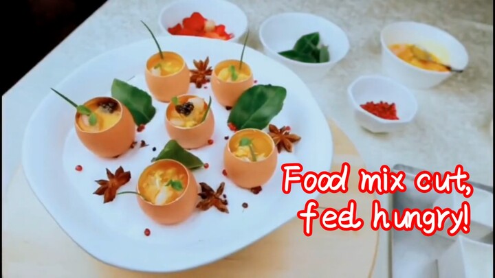 Food mix cut, feel hungry!