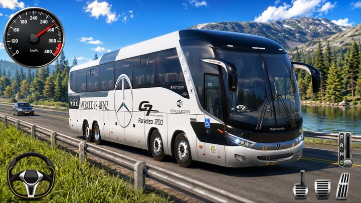 Coach Bus Real Bus Simulator - Gameplay Walkthrough Part 1 - Tutorial & Highlight (iOS,Android)