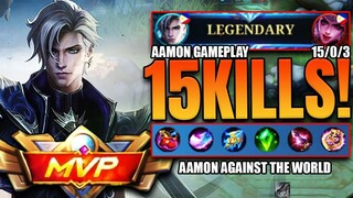 LEGENDARY!!! 15/0/3 KDA | Aamon Against the World | #Aamon Gameplay #MLBB