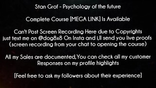 Stan Grof Course Psychology of the future download