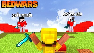 BEDWARS CHỊ SIRO VÀ NHỮNG PHA TÉ CỰC ĐỈNH *KHANGG VÀ SIRO THỬ THÁCH ĐỒNG ĐỘI !! (Minecraft PvP)